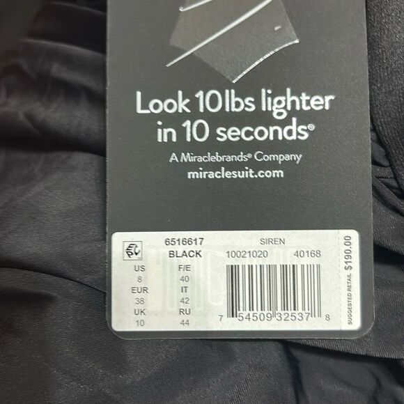 Miraclesuit Black One Piece Swimsuit NWT - Picture 8 of 10